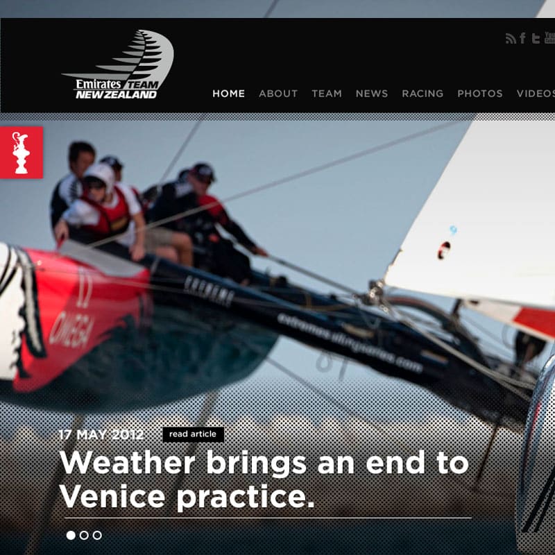 Team New Zealand's homepage for the America’s Cup.