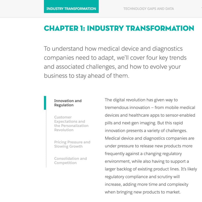 Chapter navigation of the Salesforce eBook.