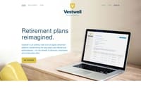 The homepage of Vestwell.com