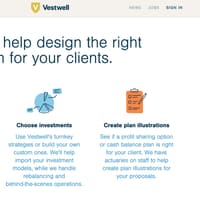 Helpful bulletpoints about Vestwell's offerings.